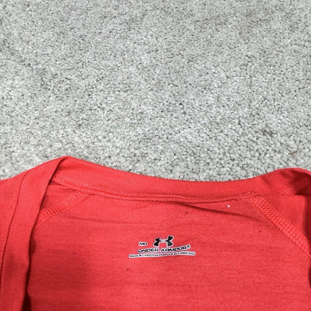 Under Armour T-Shirt Red-Orange Short Sleeve Women’s Size Medium - Picture 10 of 11